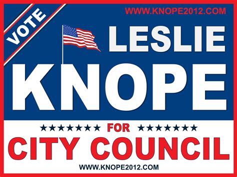 Actual link on campaign posters. | Knope, Leslie knope, Parks and recreation