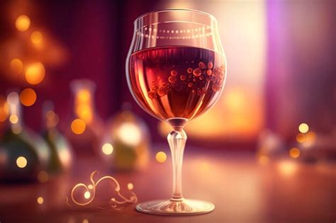 Premium AI Image | Refreshing pink Kir drink in a closeup view