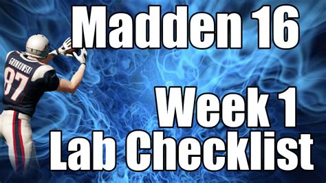 Madden 16 Tips: Lab List Week 1 - Gaming With Gleez