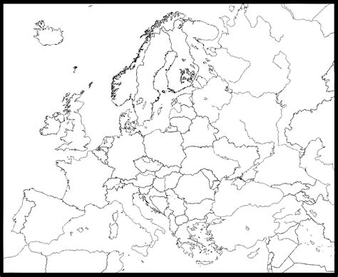 Mapa de Europa para Colorear 🥇 Imágenes Para Imprimir y Dibujar