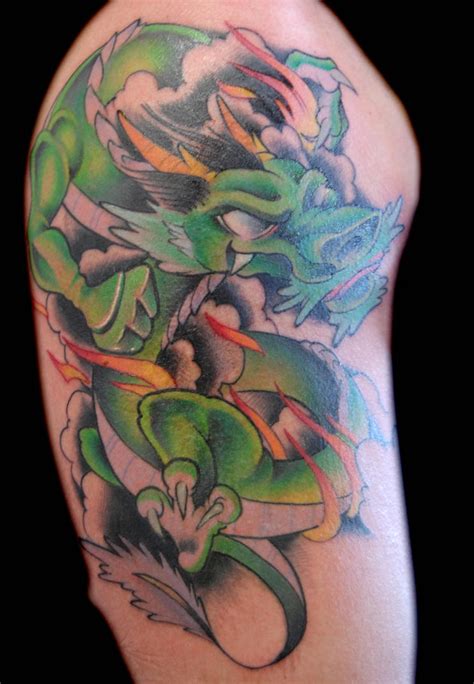 green dragon tattoo by exilink on DeviantArt