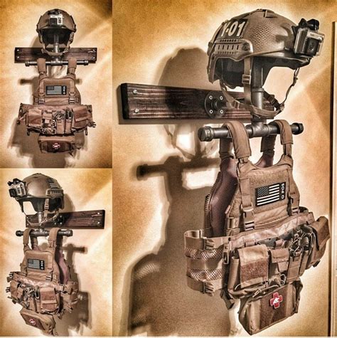 Plate Carrier Body Armor Mount Wall Gear Holder Storage