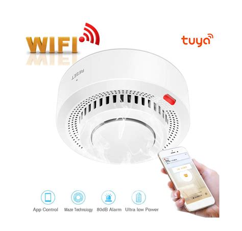 Wifi Smoke Detector Smart Fire Alarm Sensor Wireless Security System ...