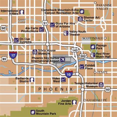 Map of Phoenix airport: airport terminals and airport gates of Phoenix