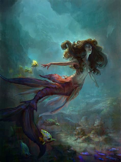 theartofanimation | Arte de sirenas, Sirenas, Ilustración de sirena