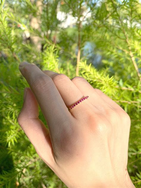 Ruby Birthstone Jewelry Eternity Band Birthstone Ring | Etsy