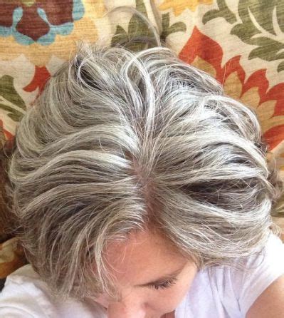 Gray Frosting On Brown Hair | frosted | Silver grey hair, Silver white hair, Silver hair