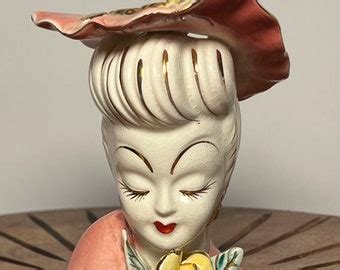 Vintage NAPCO Lady Head Vase Circa 1958 - Etsy