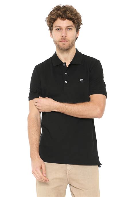 Camisa Polo Banana Republic Reta Signature Pique Preta - Compre Agora ...