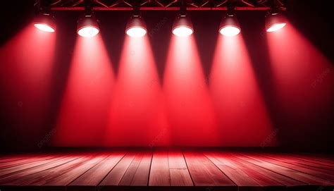 Red Spotlight On Wooden Stage Background, Spotlight, Red Lights, Wooden ...