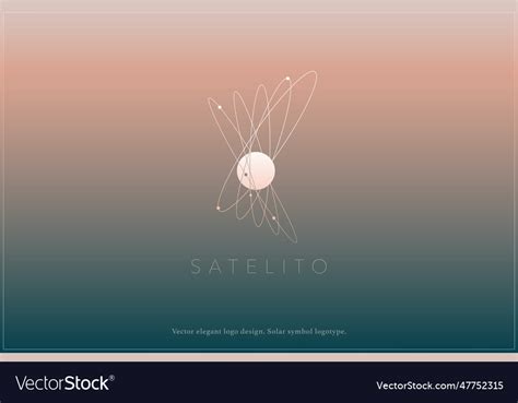 Celestial logo design star logotype planet Vector Image