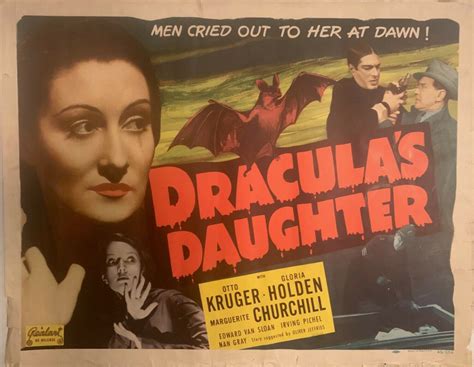 Dracula’s Daughter (1936) 1949 22x28 half-sheet poster