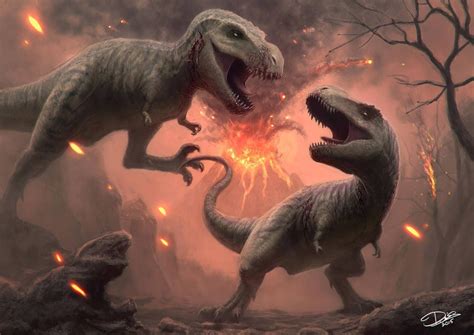 Cretaceous by https://www.deviantart.com/disse86 on @DeviantArt | Dinosaur fight, Dinosaur art ...