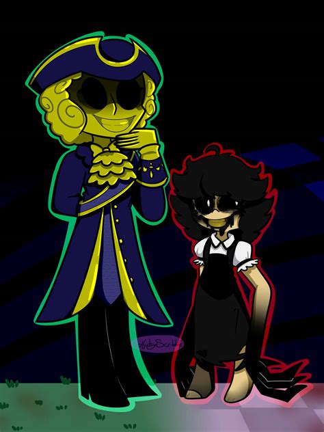 Dark Deception: Agatha and a golden watcher by Lolfurbyscribble on DeviantArt