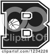 Clipart of a Black and White Ball with FALCONS BASKETBALL Text - Royalty Free Vector ...
