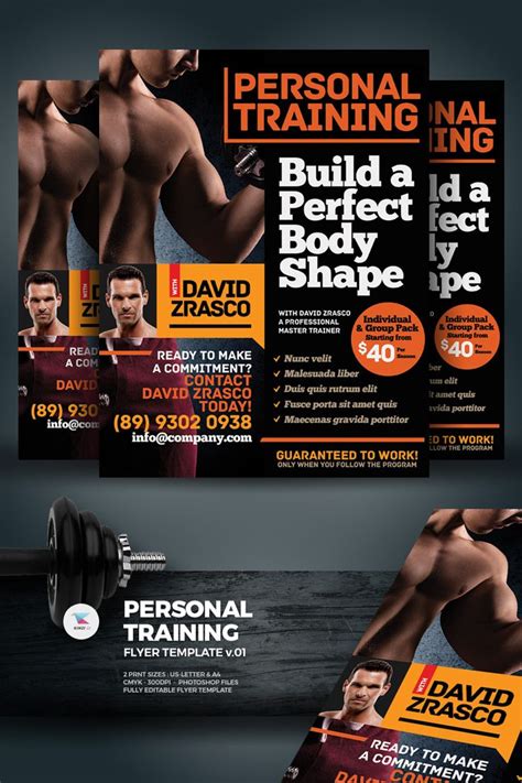 Personal Training Flyer Corporate Identity Template, #Flyer #Training #Personal #Template # ...