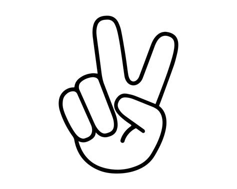 Peace Hand SVG Peace Sign SVG Peace Sign Cut File Peace Hand Vector Peace Sign Silueta Peace ...