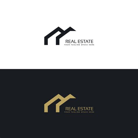 real estate creative logo design in minimal style - Download Free Vector Art, Stock Graphics ...