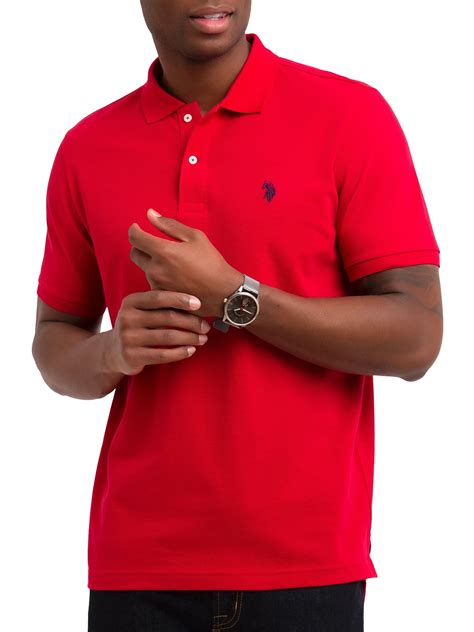 US Cotton Polo Assn. Short Sleeve Relaxed Fit Cotton Polo (Men's) 1 Pack - Walmart.com