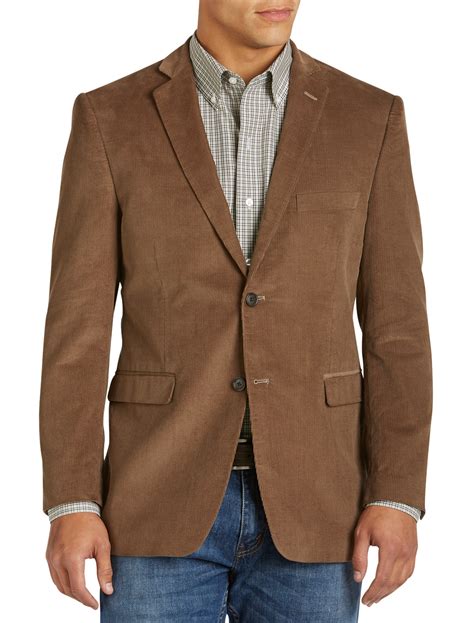 Oak Hill Men's Big and Tall Washed Corduroy Sport Coat