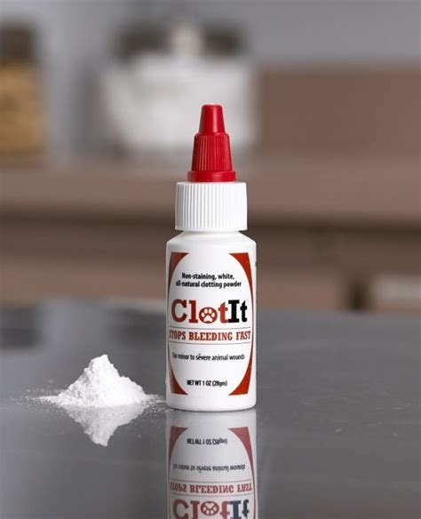 ClotIt Stops Bleeding Fast Blood Clotting Powder 1oz Minor/ Severe Animal wounds - Top Notch Pet ...