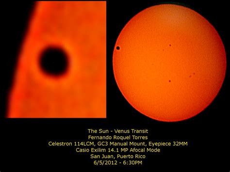 The Sun - Venus Transit | Fernando Roquel Torres - Sky & Telescope ...