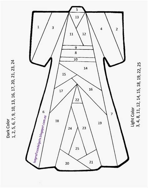 los gráficos del gato: KIMONO PATCHWORK