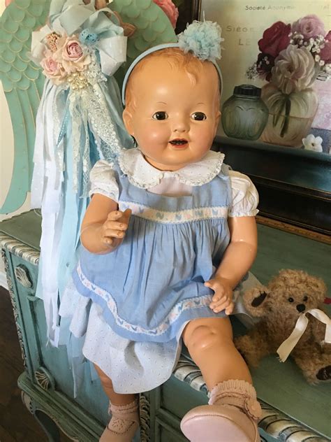 ORIGINAL EFFANBEE "LOVUMS" PAT NO 1283558 - 28" COMPOSITION BABY DOLL - BEAUTIFUL!! Old Dolls ...