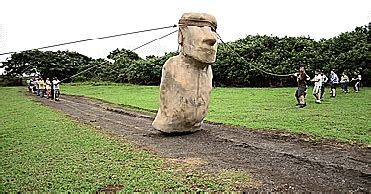 Researchers have used Easter Island Moai replicas to show how they ...