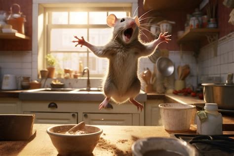 Free Photo | Cute rat in the kitchen