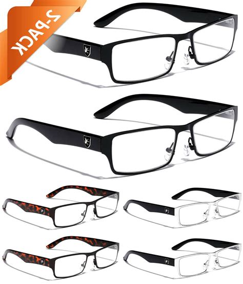 2-PACK Non-Prescription Eyeglasses Clear Lens Fashion glasses