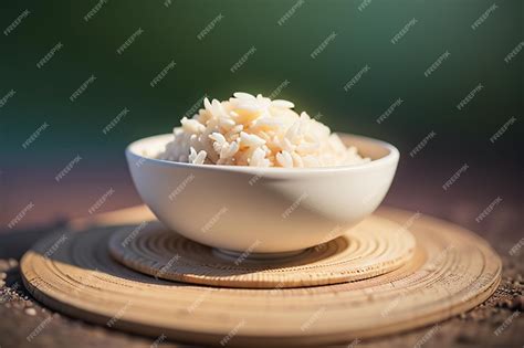 Premium AI Image | White rice is the favorite food of Chinese people eat rice for breakfast ...