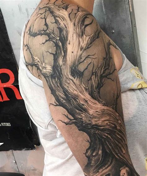 Freehand Dead Tree Tattoo - Best Tattoo Ideas Gallery