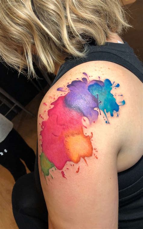 Watercolor splatter tattoo | Paint splatter tattoo, Splatter tattoo ...