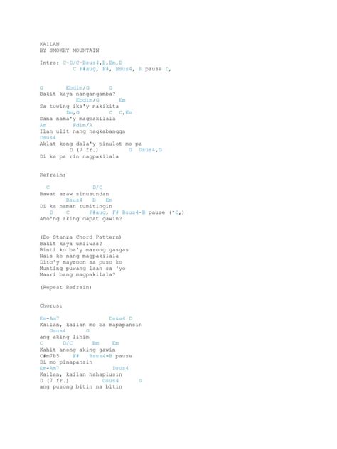 kahit kailan chords - philippin news collections