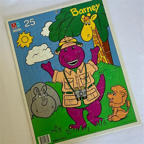 BARNEY Safari Animal Milton Bradley Jigsaw Puzzle 25 Large - Etsy UK