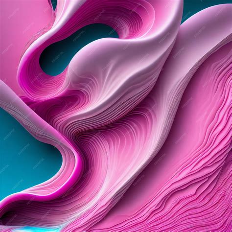 Premium Photo | Abstract pink spiral curvy wave generative art by ai