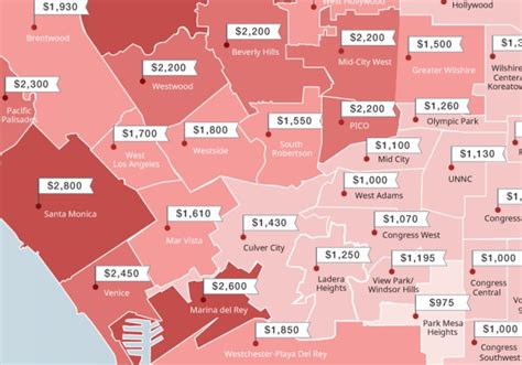 This Map Shows the Stupidly High Rents Across LA Neighborhoods - Thrillist