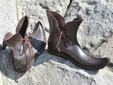 Poulaines Leather Medieval Gothic Shoes Boots Middle Ages | Etsy