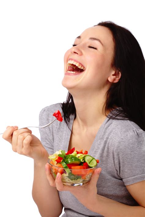 Woman Laughing With Salad Meme