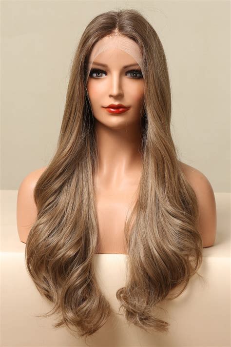 13*2" Lace Front Wigs Synthetic Long Wave 26" 150% Density in Golden ...