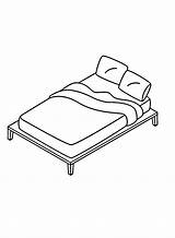 Free Bed Coloring Page  Printable Pages sketch template