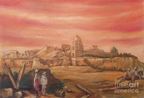 Multan - Old #Multan Fort Painting and Shrine Shah Rukne...