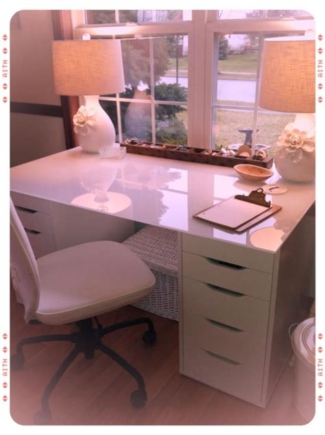 Georgie Emerson Vintage: a new desk from IKEA ~ Glass Kitchen Tables, Glass Desk, Glass Office ...