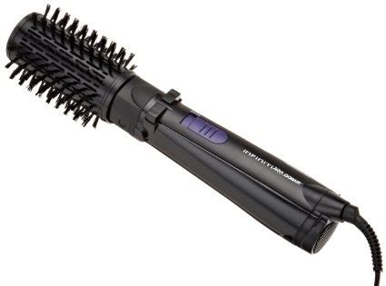 INFINITIPRO BY CONAIR Spin Air Rotating Styler/Hot Air Brush, 2-inch, Black | Hair dryer brush ...