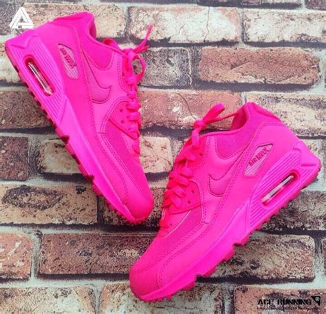 Ladies Top Nike Air Max 90 Gs Hpyer Pink Sale | Pink | Pinterest | Air ...
