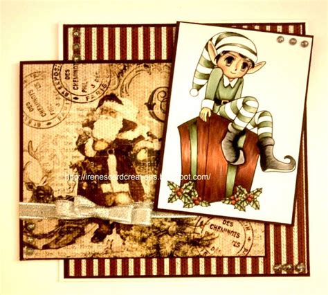 Digi Stamp Christmasdigital Stamp Elf Printable Line Art for - Etsy