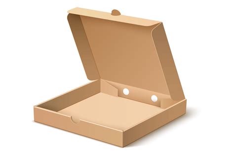 Empty Pizza Box. Open Cardboard Pack. Re Graphic by vectorbum · Creative Fabrica