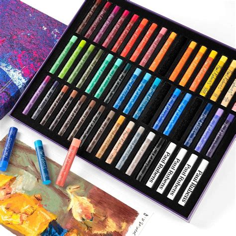 Paul Rubens Oil Pastels, 49 Colors Oilpastel + 2 White Soft and Vibrant ...