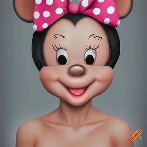 Detailed portrait of minnie mouse on Craiyon